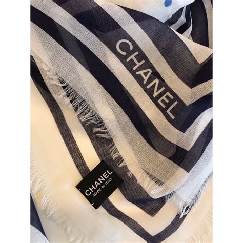 chanel cashmere scarf|authentic Chanel scarf.